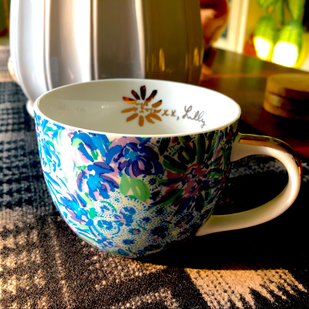 Lilly Pulitzer floral ceramic mug